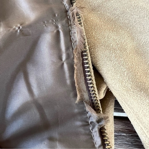 Vintage 60’s Ralph Edwards Sportswear Suede Bomber Jacket Talon Zipper Camel GUC - Picture 14 of 16